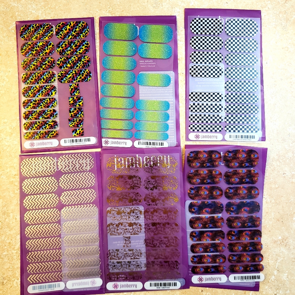 Jamberry nails 12 sheets & 5 half sheets